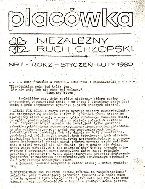 „Placówka” 1980, nr 1 (styczeń - luty)