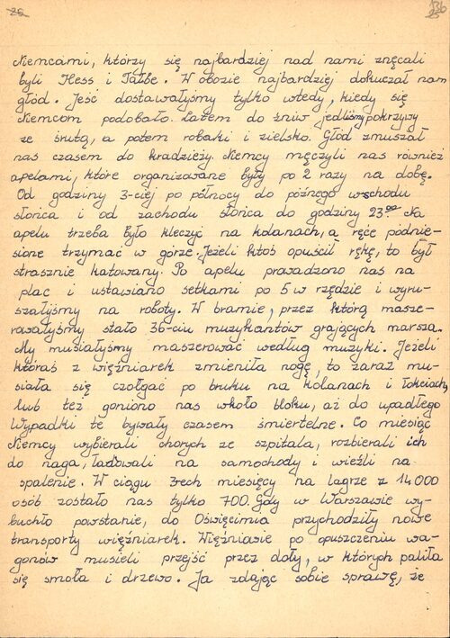 Wywiad przeprowadzony przez harcerzy z 10. Drużyny Harcerskiej w Słomczynie k. Grójca z byłą więźniarką KL Auschwitz-Birkenau p. Heleną Otulak (z zasobu IPN)