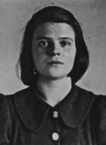 Zdjęcie Sophie Scholl zrobione przez Gestapo 20 II 1943 r.