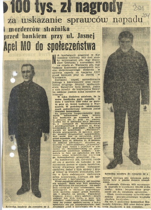 „Apel MO do społeczeństwa”, wycinek prasowy (z zasobu IPN)