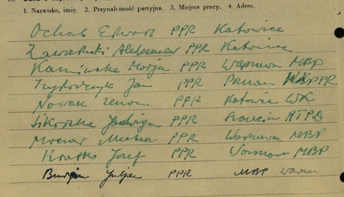 Fragment Ankiety personalnej Adama Korneckiego (z zasobu IPN)