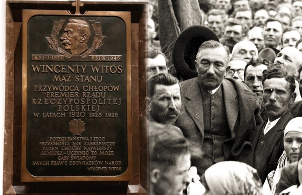 Odsłonięcie tablicy upamiętniającej Wincentego Witosa w Archikatedrze Warszawskiej św. Jana Chrzciciela w Warszawie w 1975 r.