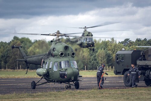 Szkolenie poligonowe śmigłowców Mi-2 49 Bazy Lotniczej. Ustka, 2025 r. (fot. Łukasz Fiedorowicz)