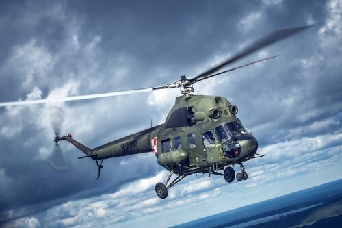 Szkolenie poligonowe śmigłowców Mi-2 49 Bazy Lotniczej. Ustka, 2025 r. (fot. Łukasz Fiedorowicz)