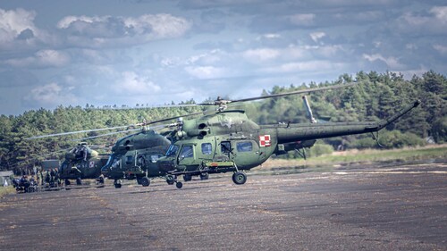 Szkolenie poligonowe śmigłowców Mi-2 49 Bazy Lotniczej. Ustka, 2025 r. (fot. Łukasz Fiedorowicz)