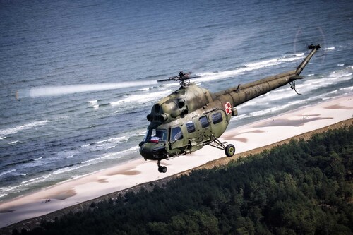 Szkolenie poligonowe śmigłowców Mi-2 49 Bazy Lotniczej. Ustka, 2025 r. (fot. Łukasz Fiedorowicz)