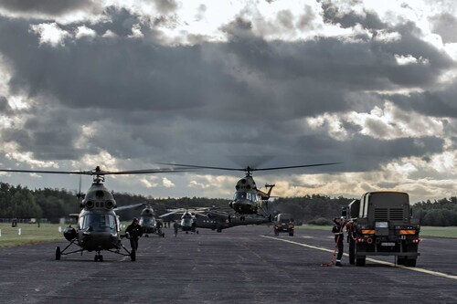 Szkolenie poligonowe śmigłowców Mi-2 49 Bazy Lotniczej. Ustka, 2025 r. (fot. Łukasz Fiedorowicz)