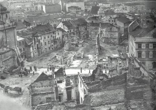 Widok zniszczonego we wrześniu 1939 r. Lublina