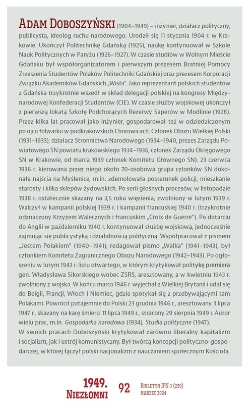 Biogram Adama Doboszyńskiego