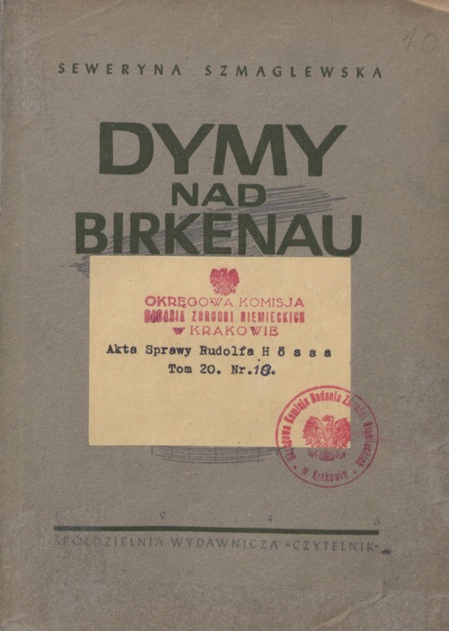 Okładka książki „Dymy nad Birkenau” (z zasobu IPN/Głównej Komisji Ścigania Zbrodni przeciwko Narodowi Polskiemu)