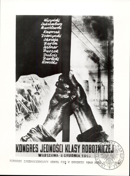 Plakat przygotowany na „Kongres Zjednoczeniowy” (z zasobu AIPN)