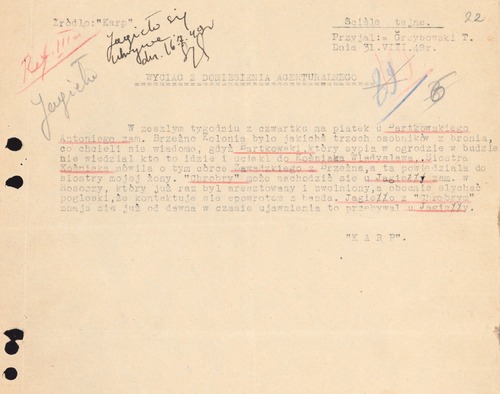 „Jagiełło z »Chrobrym« znają się już od dawna…” – takie sytuacje tylko w Archiwum IPN. Dokument z ogromnych zbiorów przechowywanej w naszym Archiwum dokumentacji zwalczania po 1944 r. przez miejscowe, kolaboracyjne struktury komunistycznego terroru wszelkich przejawów starań i dążeń Polaków do odzyskania niepodległego Państwa Polskiego. Ze zbiorów AIPN