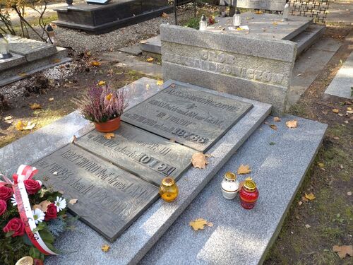 Grób Aleksandrowiczów na cmentarzu wojskowym w Krakowie. Fot. Rafał Dyrcz (IPN)