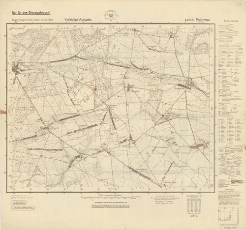 Mapa topograficzna okolic Pajęczna, zdobyta podczas akcji zbrojnej Batalionów Chłopskich i Armii Krajowej na okupacyjne starostwo w Radomsku