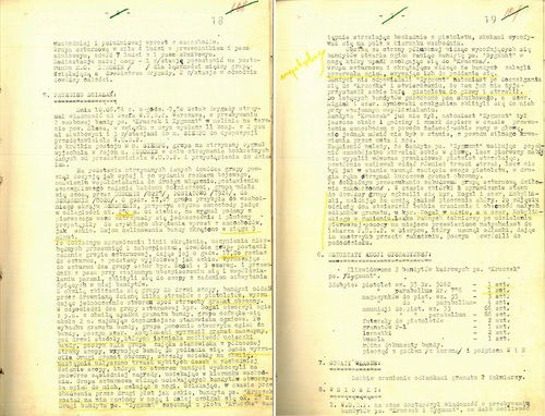 Fragment „opisu akcji operacyjnej” przeprowadzonej przez I Brygadę Korpusu Bezpieczeństwa Publicznego „przeciwko bandzie »Kruczka« i »Zygmunta« z b. bandy »Madeja«”, 10 czerwca 1954 r. (z zasobu AIPN)
