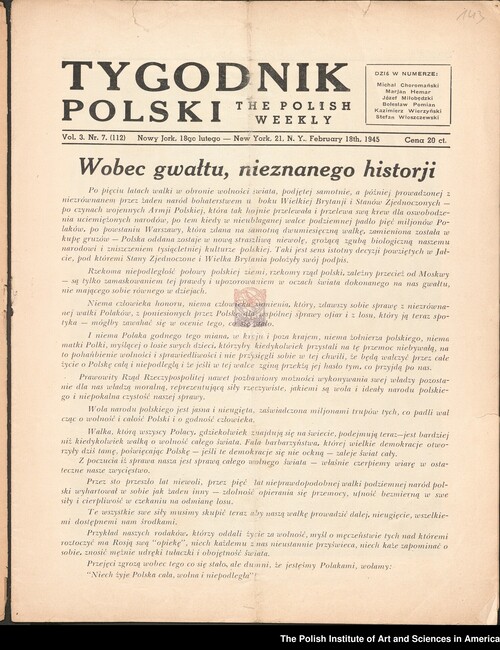 „Tygodnik Polski” (z zasobu NAC)