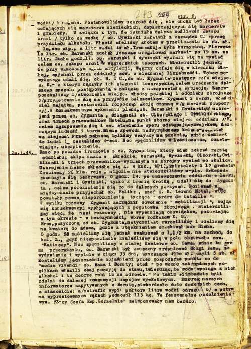 Dziennik podróży „Ekipy Wschód”, 1944 r. (z zasobu IPN)