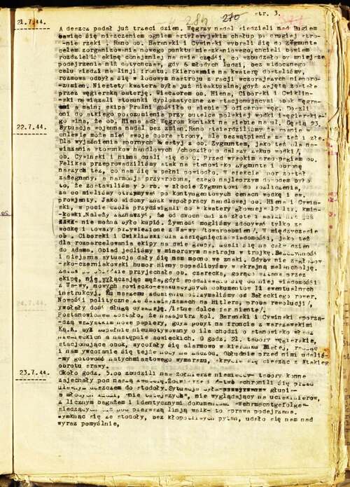 Dziennik podróży „Ekipy Wschód”, 1944 r. (z zasobu IPN)