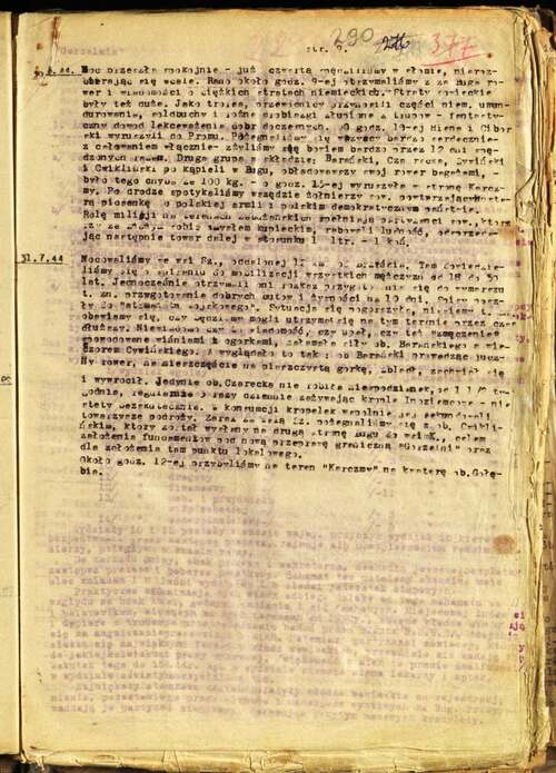 Dziennik podróży „Ekipy Wschód”, 1944 r. (z zasobu IPN)