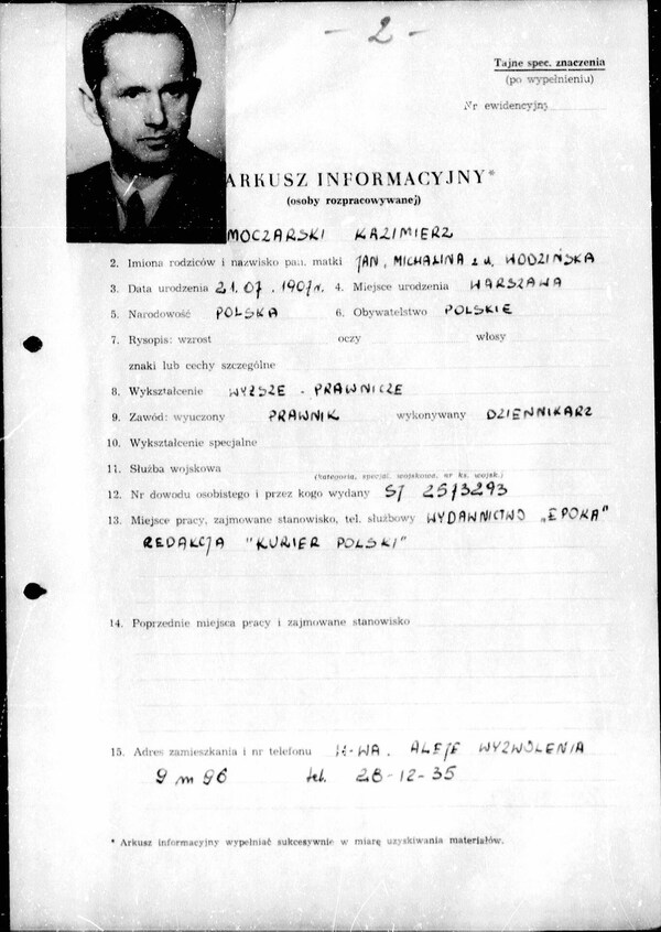 „Usunięty z pracy”. O Kazimierzu Moczarskim