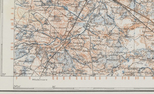 Turzysk we fragmencie mapy WIG z 1942 r. (ze zbiorów Biblioteki Narodowej)