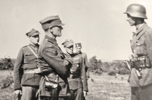Aleksander Krzyżanowski przyjmuje meldunek