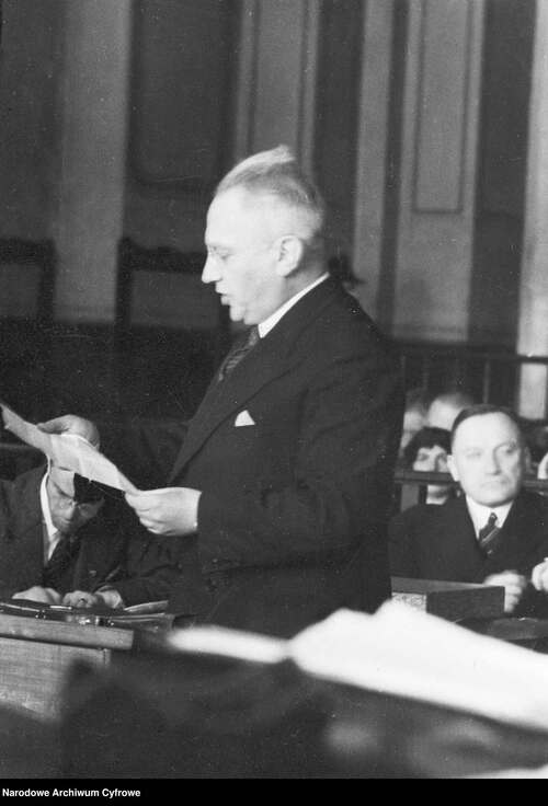 Ludwik Hirszfeld jako biegły sądowy w czasie procesu Rity Gorgonowej, 1933 r. (fot. z zasobu NAC)