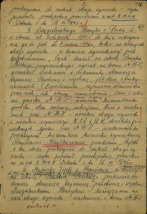 Wyrok Wojskowego Sądu Rejonowego w Warszawie, 23 sierpnia 1946 r. (z zasobu AIPN)