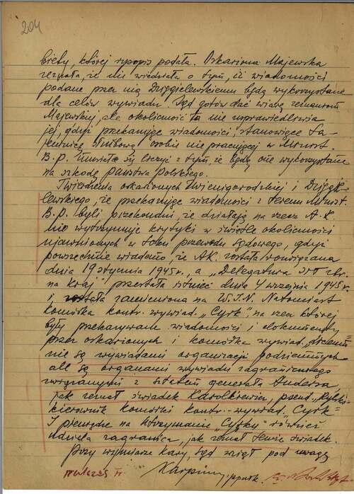 Wyrok Wojskowego Sądu Rejonowego w Warszawie, 23 sierpnia 1946 r. (z zasobu AIPN)