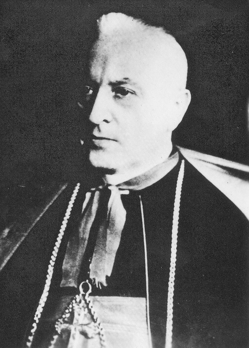Kardynał August Hlond, prymas Polski na fotografi portretowej z ok. 1947 r. (fot. z zasobu NAC)