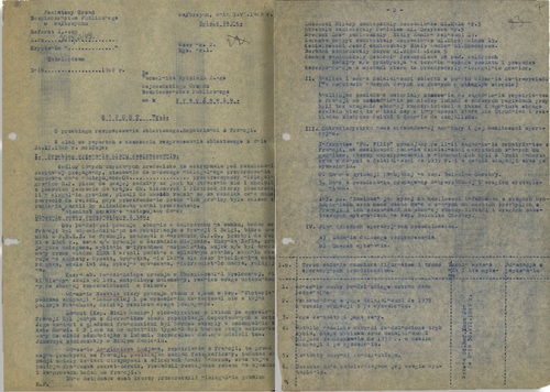 Raport nr 1 o przebiegu rozpracowania obiektowego. Repatrianci z Francji. Wałbrzych, 9 czerwca 1949 r. (ze zbiorów AIPN)