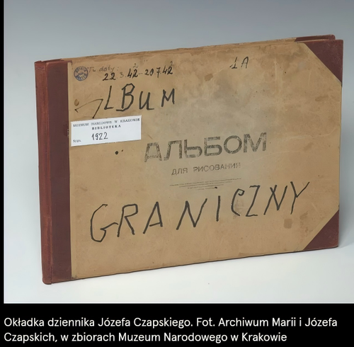 Strona tytułowa (okładka) pierwszego zeszytu „Dziennika wojennego” Józefa Czapskiego (fot. Archiwum Marii i Józefa Czapskich, w zbiorach Muzeum Narodowego w Krakowie)