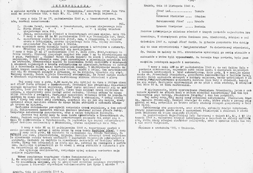 Interpelacja zgłoszona przez Jana Witaszka, wiceprezesa Zarządu Wojewódzkiego PSL w Krakowie, posła do KRN, dotycząca zamordowania Pawła Sikory, Józefa Burdy i Leona Jani w nocy z 16 na 17 października 1946 r. w Rzeszotarach oraz Józefa Hachlicy, zabitego 22 października 1946 r.