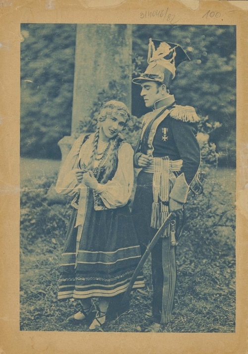 Leon Łuszczewski jako Tadeusz i Zofia Zajączkowska jako Zosia w filmie <i>Pan Tadeusz</i>. Fot. z zasobu Biblioteki Narodowej