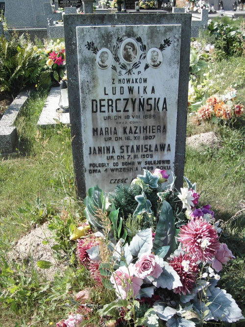 Wiele ofiar bombardowania spoczywa w odrębnych mogiłach na sulejowskim cmentarzu (ze zbiorów autora)