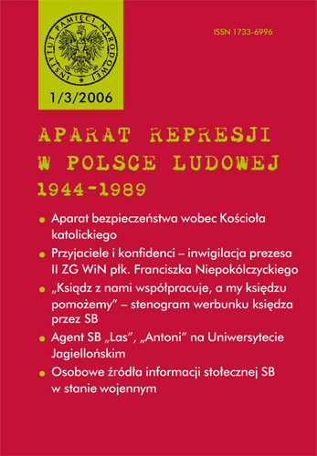 Aparat Represji w Polsce Ludowej 1944-1989 nr 1 (3)/2006