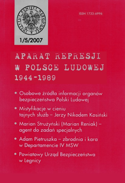 Aparat Represji w Polsce Ludowej 1944-1989 nr 1 (5)/2007