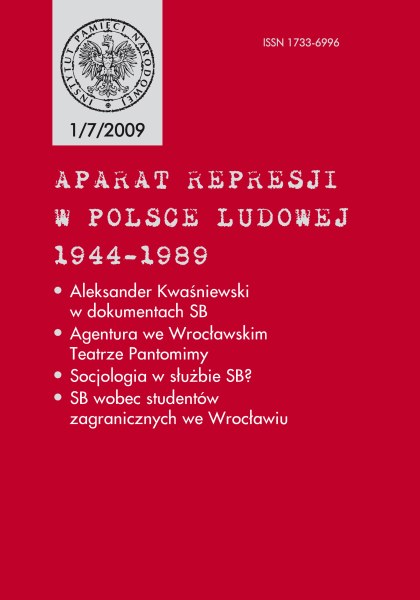 Aparat Represji w Polsce Ludowej 1944-1989 nr 1 (7)/2009