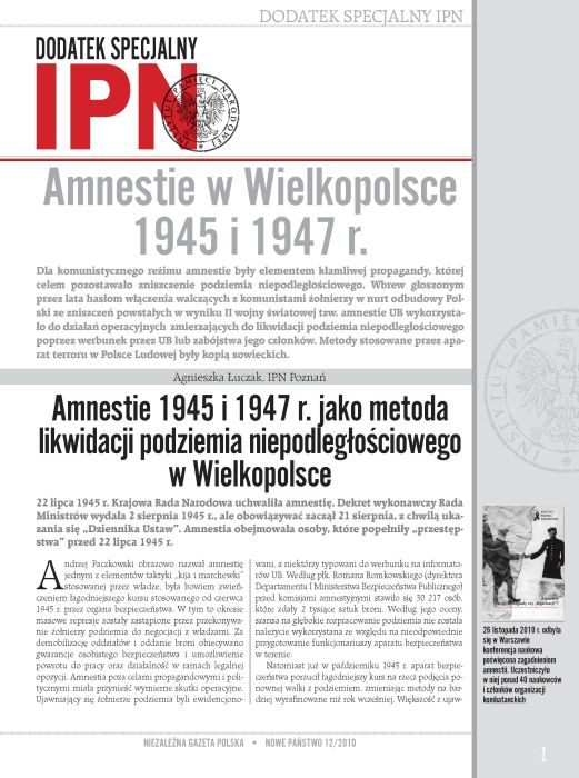 Amnestie w Wielkopolsce 1945 i 1947 r.