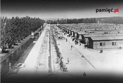 Widok na obóz Dachau po wyzwoleniu (AIPN)