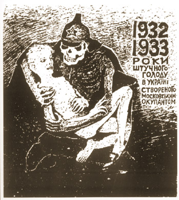 Ulotka wydana przez Ukraińców na obczyźnie informująca o latach głodu spowodowanych polityką władz sowieckich