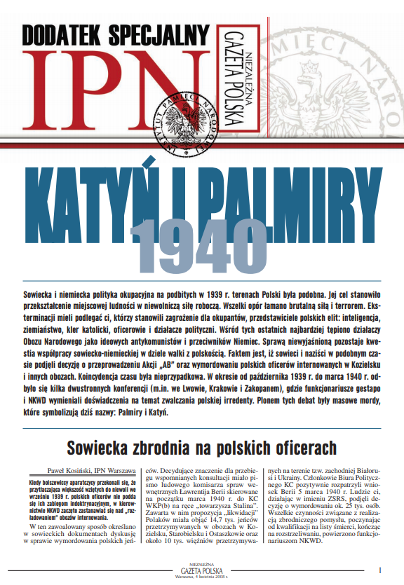 Katyń i Palmiry 1940
